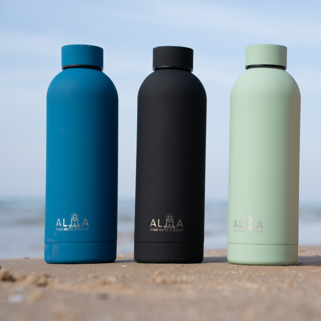 בקבוק לשתייה "עלמה" שחור