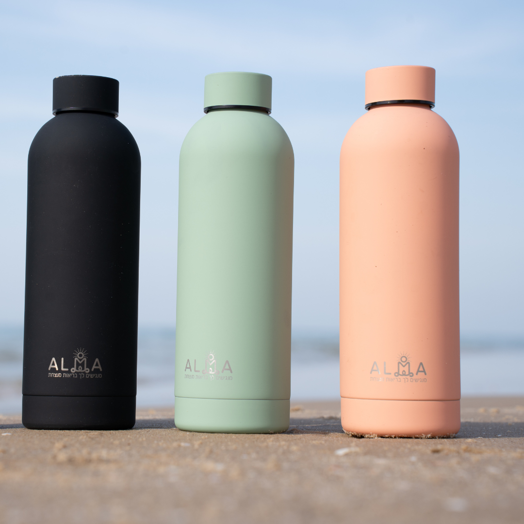 בקבוק לשתייה "עלמה" ירוק