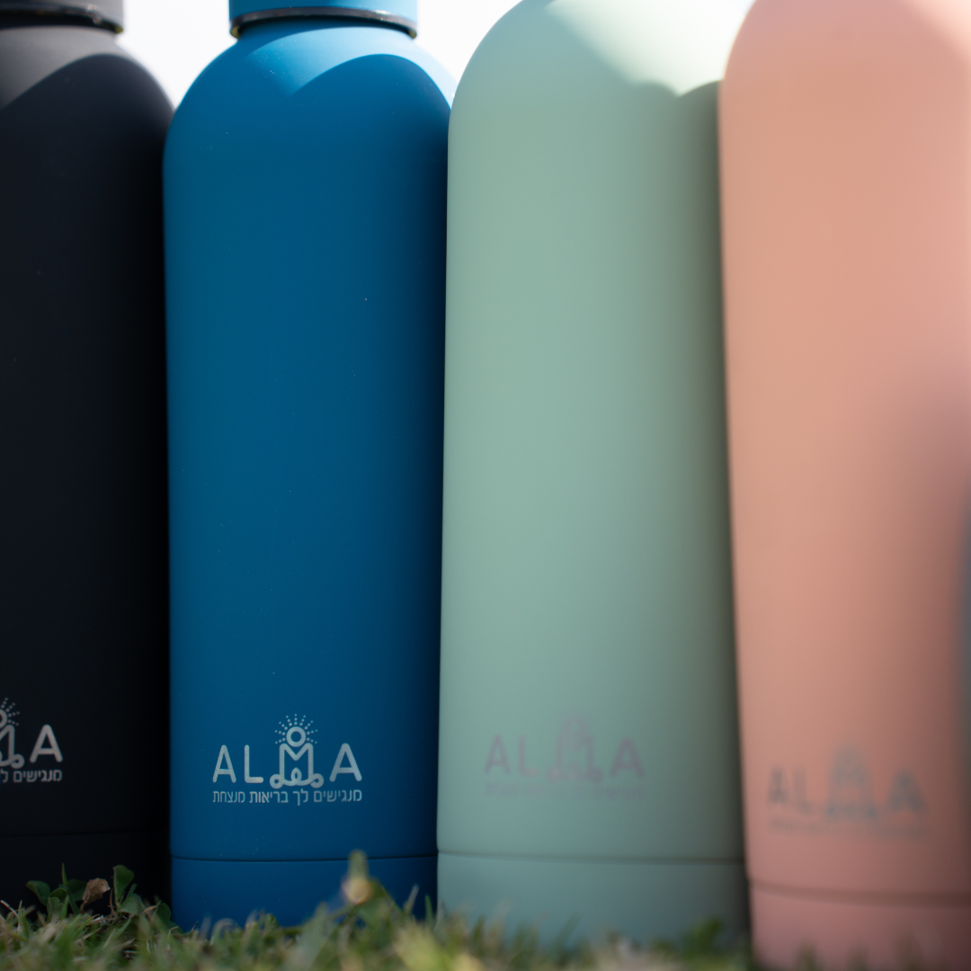 בקבוק לשתייה "עלמה" ירוק