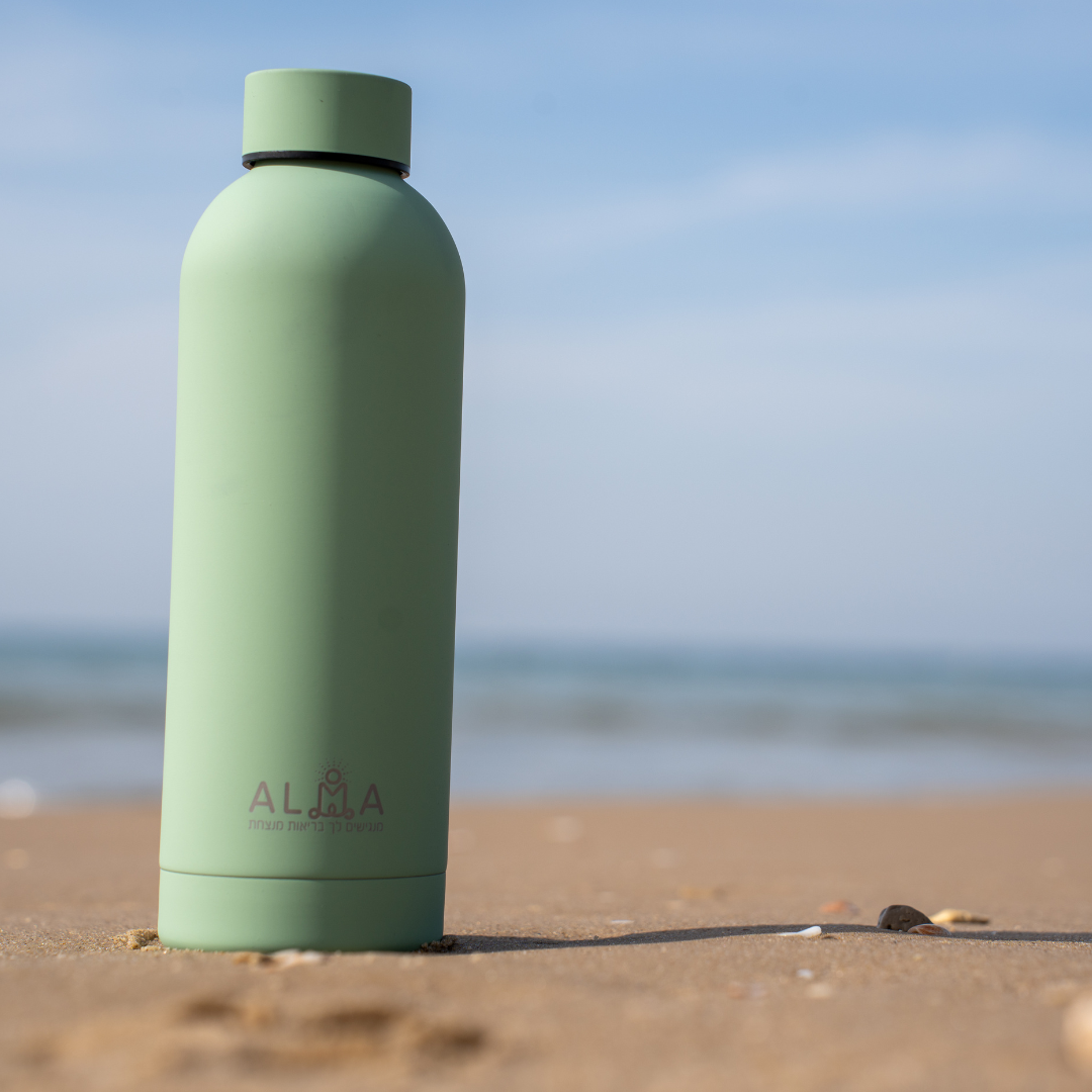 בקבוק לשתייה "עלמה" ירוק